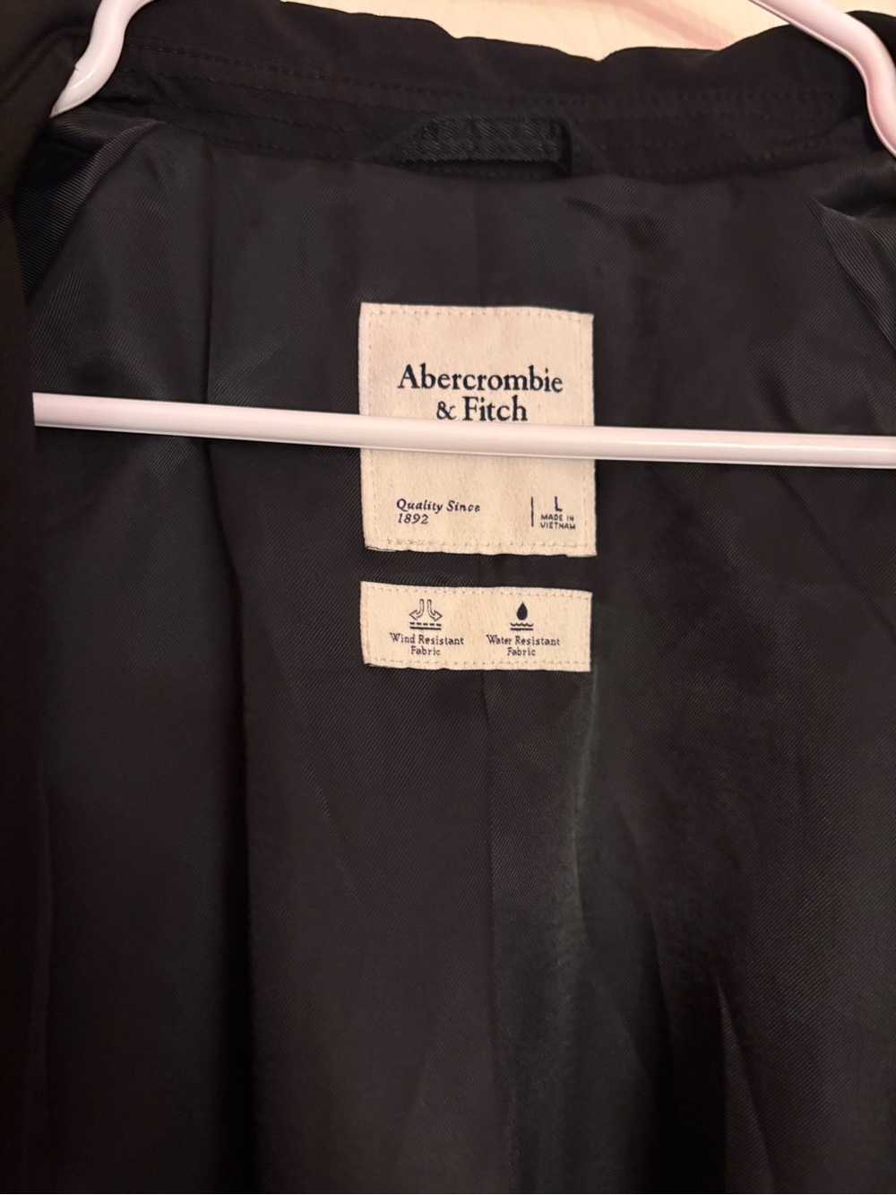 Abercrombie and Fitch Classic Black Trench Coat - Picture 6 of 15